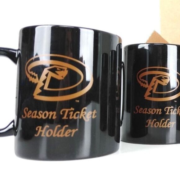 VTG Diamondbacks Arizona Rattlesnake Season Ticket Holder Coffee Cup Mug Set NEW - Picture 1 of 6